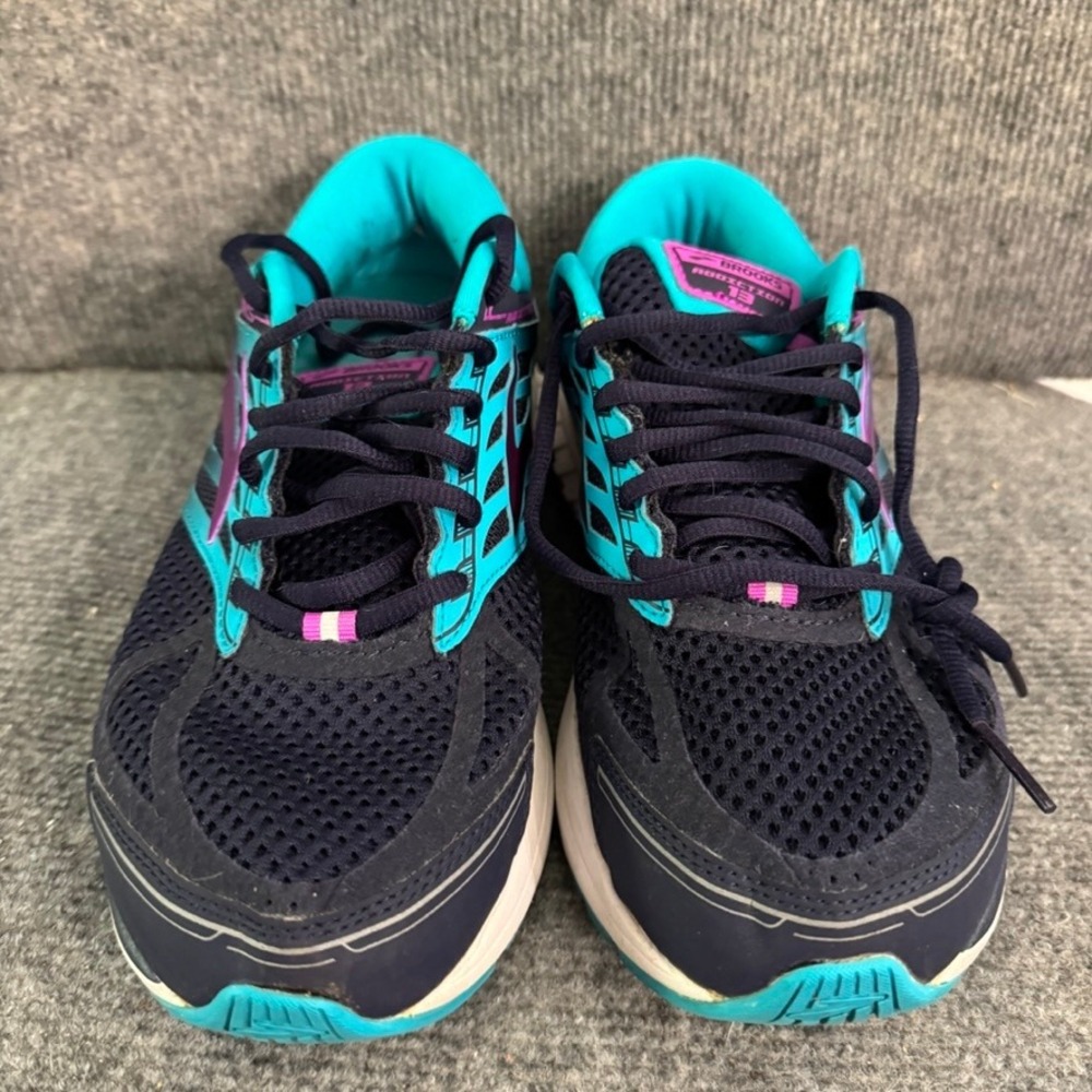 Brooks Addiction 13 Womens Running Shoes Navy Teal Purple Stability Sneakers 10 - Picture 4 of 9